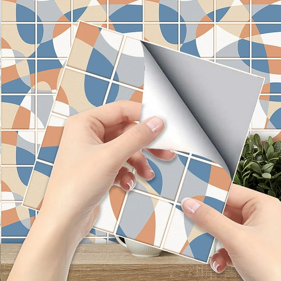 3D Art Peel and Stick Floor Tile,7.8X7.8 Inch Rigid Surface Hard Core Easy DIY Self-Adhesive Flooring Peel and Stick Floor Tile for Transfer Bathroom, Kitchen, Living Room, Bedroom