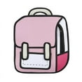thumbnail image 1 of Backpack Cute Cartoon 3D Jump Style 2D Drawing from Comic Paper Anime Bookbag Supplies Fun Daypack，Casual Style Lightweight Canvas Backpack Bag Travel Daypack, 1 of 7