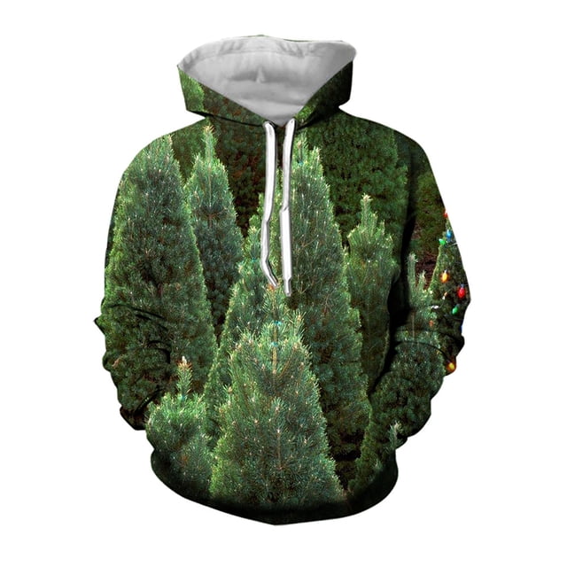 3D Baggy Festival Clothing Mens Hoodies Clothes With Tree Pattern