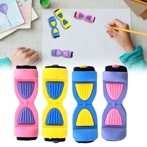 3D Balancing Scooter Pencil Eraser, Creative Detachable Design, Novelty Educational Stationery Toy, Fun Desk Accessory and Decor
