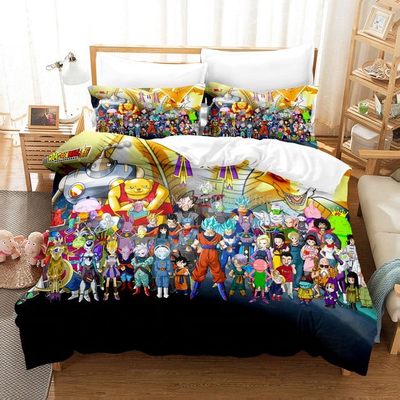 3D Bandai Home Dragon Ball Bedding Set Quilt Cover Twin Bedroom Decor