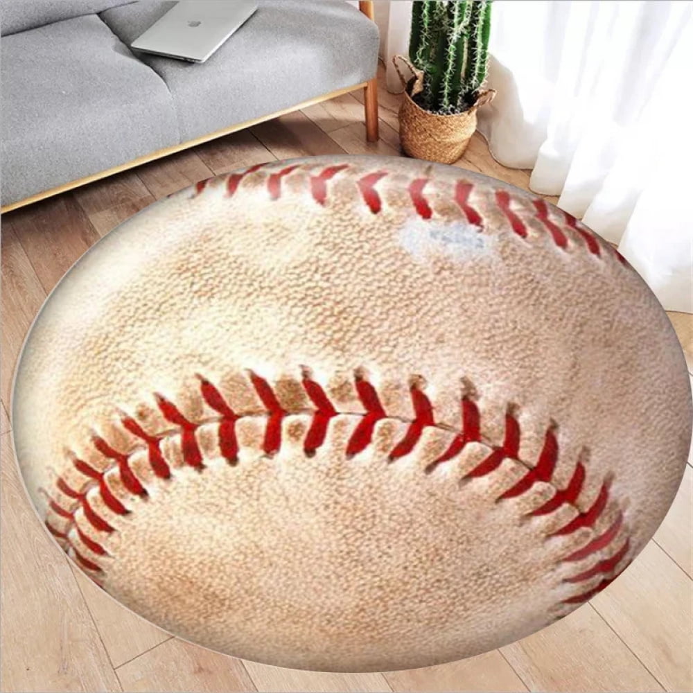 3D Baseball Design Round Area Carpets Living Room Children's Room Chair ...