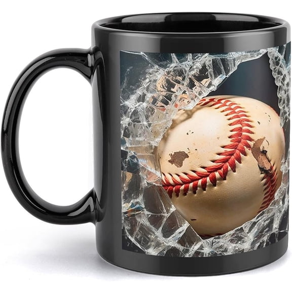 3D Baseball Mug 3D Sport Mug Ceramic Coffee Cup Funny Bday Gift Idea For Mom Dad Husband Wife - Funny 11 Oz Tea Cup Coffee Mug