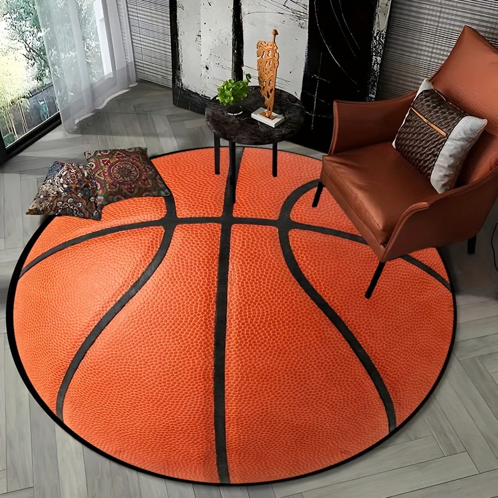 3D Basketball Design Round Area Carpets Living Room Children's Room ...