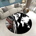 thumbnail image 1 of 3D Basketball Printed Round Carpets Area Rug Living Room Carpet Bathroom Kitchen Round Floor Mat Rugs Door Mat Non-slip Carpets, 1 of 6