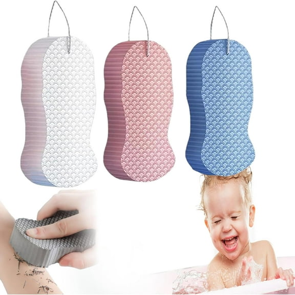 3D Bath Scrub Sponge, Toolye Magic Exfoliating Scrub, 2026 New Spa Level Bath Sponge, Magic Body Scrubber Bath Exfoliating Scrubs Sponges Shower Brush, Esponja Exfoliante para Cuerpo(3b)