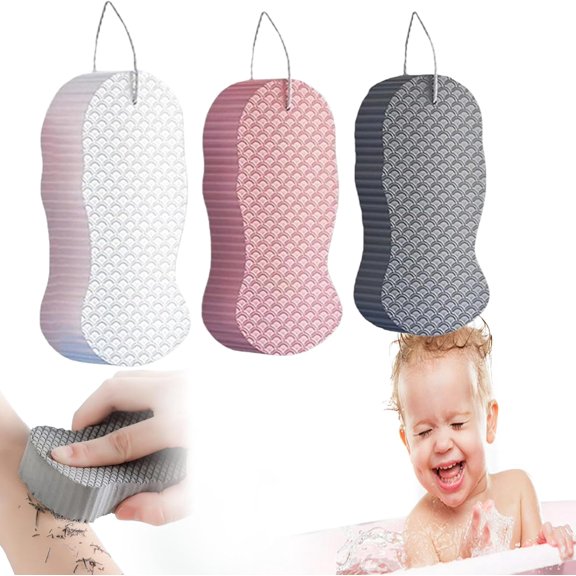3D Bath Scrub Sponge, Toolye Magic Exfoliating Scrub, 2026 New Spa Level Bath Sponge, Magic Body Scrubber Bath Exfoliating Scrubs Sponges Shower Brush, Esponja Exfoliante para Cuerpo(3a)