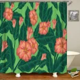 thumbnail image 1 of 3D Bathroom Curtains Green Plants Flowers Leaves Shower Printed Home r with Bath, 1 of 7