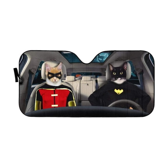 3D Batman And Robin Car Auto Sunshades Windshield Heat Protection Sun Shades Univeral Fit Cars Suv Truck