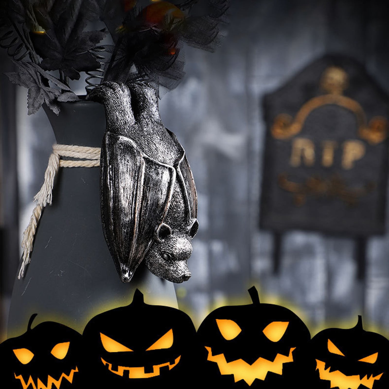 3D Bats Halloween Wall Decor - Hanging Bats Halloween Decoration ...