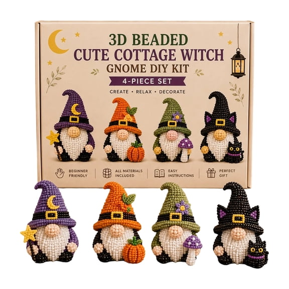3D Bead Art Kit, Bead Animal Making Kit, Crafts for Adults, Miniature Animal Figurines, Complete Starter Beading Kit That Comes with 1 Box of Craft Beads, 1 Roll of Durable