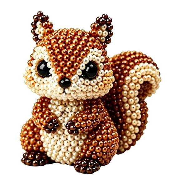 3D Bead Craft Set for Adults, Cute Animal Bead Craft Set, Animal Beading Kit with Colorful Beads and Instructions, String Beads Animals DIY Kit Materials Pack for Beginners & Crafts - Animal K