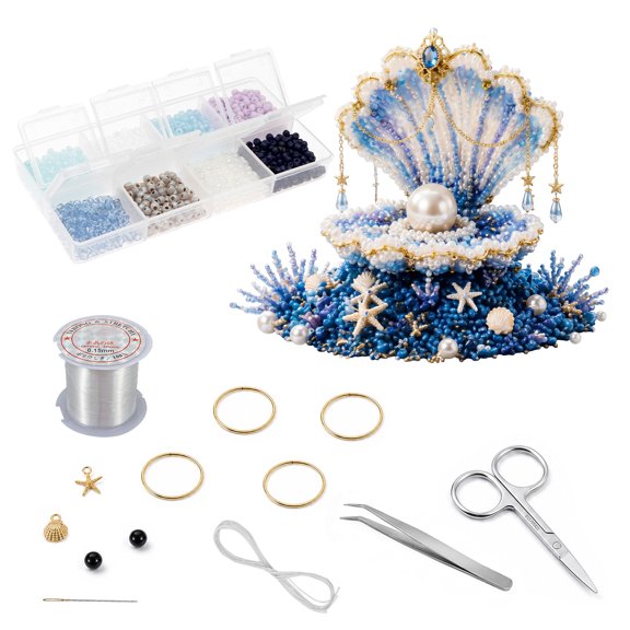 3D Bead Making Kit for DIY Sea Creature with Needle Tweezers Scissors Exquisite Accessories Tutorial​ for Beginner DIY Enthusiast