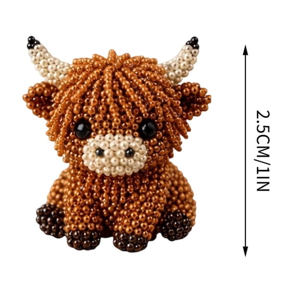 3D Beaded Animal Craft Kit,Cute Art Bead Animal Making Embroidery Craft,Animal Statue Handmade Beading Kit for Beginners & Craft Enthusiasts