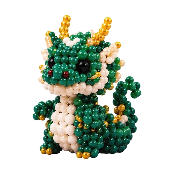 3D Beaded Animal Craft Kits - DIY Diamond Painting Beading Set with Tiger, Dragon, Rabbit & More, Creative Bead Embroidery Kits for Beginners, Hobby Gifts for Women Men Teens