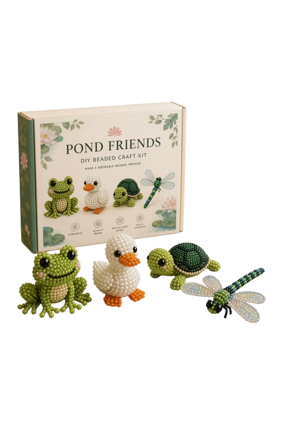 3D Beaded Animal DIY Kit, Animal Bead Embroidery Set For Beginners, DIY Handmade Craft Set With All Materials Included (G)