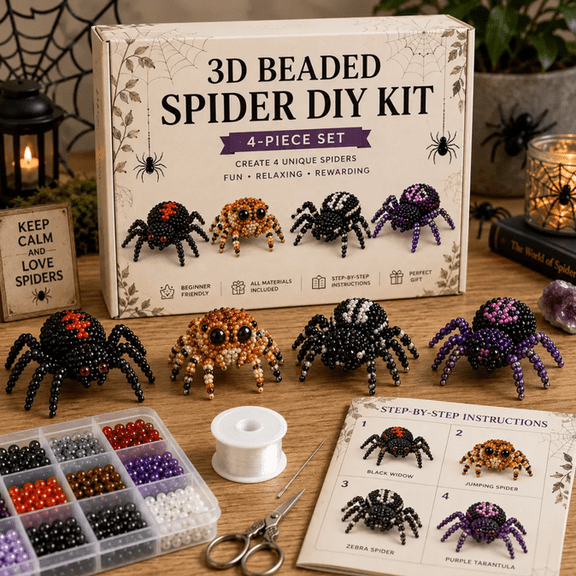 3D Beaded Animal DIY Kit Collection Create Stunning Handmade Animals With Premium Glass Beads Craft Wire Step By Step Guide And Organized Storage Box