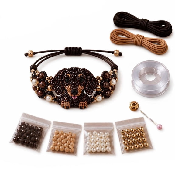 3D Beaded Animal Kit 1 Set , DIY Bracelet Making Craft Set for Beginners Unique Handmade