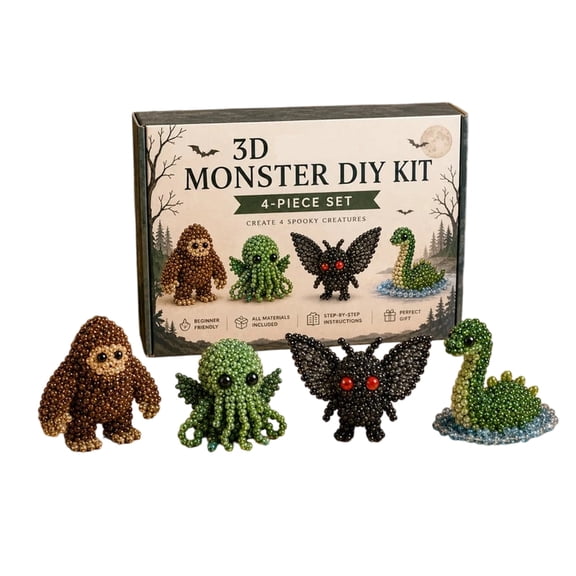 3D Beaded Animal Kit, Beginner Friendly Beading Craft Set, Includes Colorful Beads & Needles, Creative Arts & Crafts Gift for Hobbyists, Home Decor