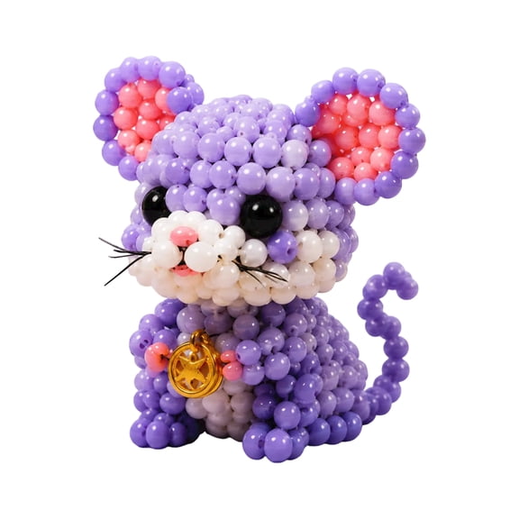 3D Beaded Animal Kit Craft Kits for Adults & Kids DIY Beading Kits Sewing Kits Zodiac Mouse Bead Stringing Project Fun Creative Gift for Home Crafting Hobbies A