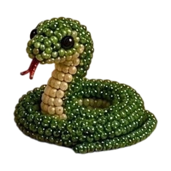 3D Beaded Animal Kit, Tiny 3D Beaded Animal DIY Kit, Handmade Cute Figurine Making Kit for Beginners & Craft Enthusiasts Home Decor Gift with Instructions 4-Pack (Wild Animals)