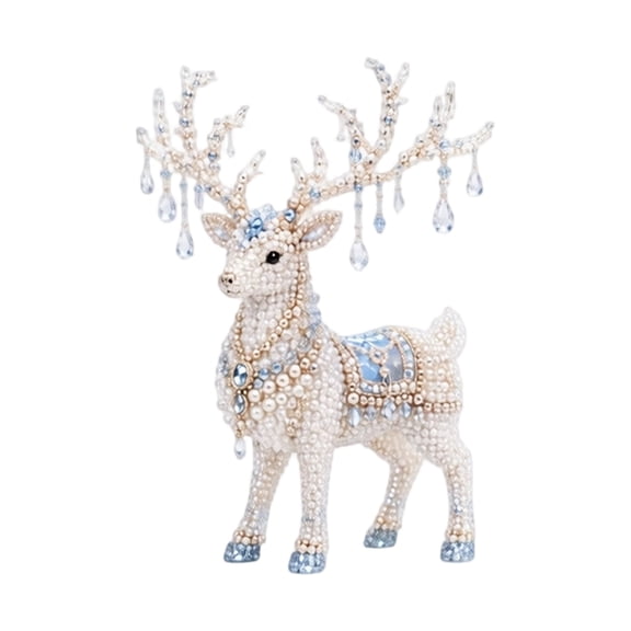 3D Beaded Arctic Animal Kit - Kirin and Deer Designs, Premium DIY Craft Project for Enchanting Winter Decor and Artistic Gift Idea