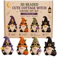 thumbnail image 1 of 3D Beaded, Beads Miniature Dwarf Crafting Kit, 4-Piece Cowboy Gnomes DIY Set with Scissors and Storage Box for Desktop Display and Daily Household Use, 1 of 8
