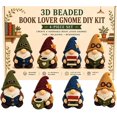 thumbnail image 1 of 3D Beaded, Beads Miniature Dwarf Crafting Kit, 4-Piece Cowboy Gnomes DIY Set with Scissors and Storage Box for Desktop Display and Daily Household Use, 1 of 8