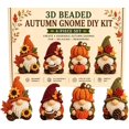 thumbnail image 1 of 3D Beaded, Beads Miniature Dwarf Crafting Kit, 4-Piece Cowboy Gnomes DIY Set with Scissors and Storage Box for Desktop Display and Daily Household Use, 1 of 8