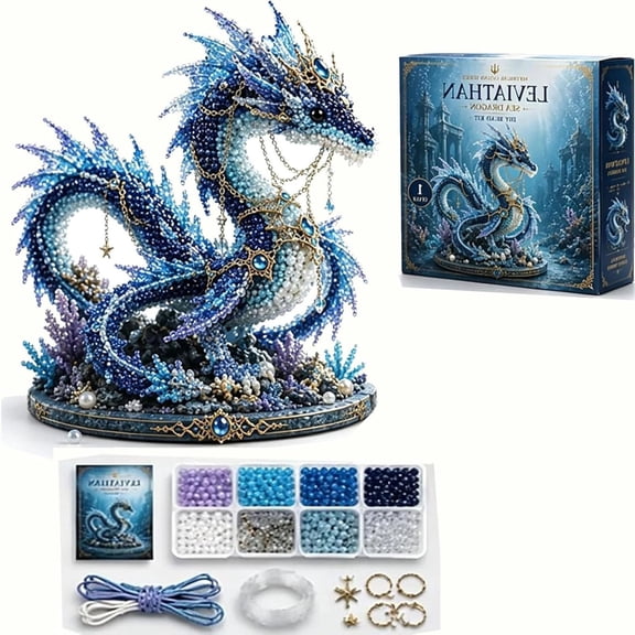 3D Beaded DIY Kit 3D Beading Kit 3D Animal Beading Kit Beaded Animal Kits Mythical Ocean Series Beading Supplies Complete 3D Beaded Animal Making Kit for Handmade Art Lovers and New Crafters