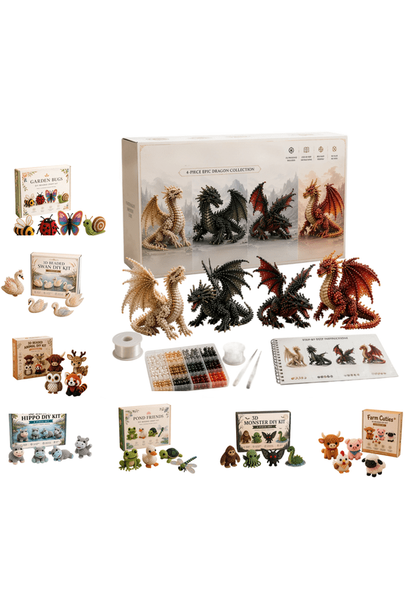 3D Beaded Dragon DIY Kit, DIY Three-Dimensional Dragon Beadwork Kit, Easy To Use Craft Set For Home Decoration