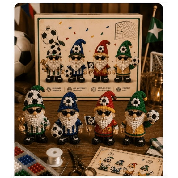 3D Beaded Gnome DIY Kit, Funny Mini 3D Beaded Gnome Craft Kit, DIY Creative Jewelry Art Craft, Gifts for Adults、Beginners & DIY Craft Lovers gnome kit-H