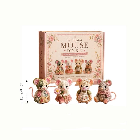 3D Beaded Kit DIY Bead Kits for Adults Bead Embroidery Kits Beading Petite Craft Designs for Beginners & Craft Enthusiasts with Instruction