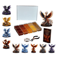 thumbnail image 1 of 3D Beaded Phoenix DIY Kit, All-in-One 3D Bead Art Project for Creating Eye-Catching Phoenix Decor, Enjoyable Screen-Free Craft Activity (Blue&Red&Stars), 1 of 9