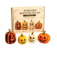 thumbnail image 1 of 3D Beaded Pumpkin DIY Kit – Halloween 4-Piece Handmade Pumpkin Craft Set, Cute 3D DIY Pets Animal Beading Kit with Instructions, Creative Beading Craft Decoration Gifts for Beginners, 1 of 7
