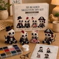 thumbnail image 1 of 3D Beaded Skeleton DIY Kit – Make 4 Skeletons Ornaments, Funny Mini Beading Set, Handmade Gothic Desk Decor for Te-ens & Adults, 1 of 5