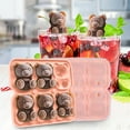 thumbnail image 1 of 3D Bear Ice Cube Mold, Large Ice Cube Tray with Lid for Cocktail Whiskey Bourbon, Teddy Bear Ice Cube Trays for Freezer Fun Shape, Big Ice Molds Cute Candies Chocolate Mold, Pink, 1 of 5