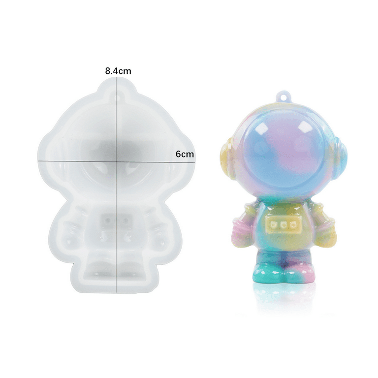 3D Bear Keychain Resin Mold for Epoxy Teddy Bear Pendant Silicone 