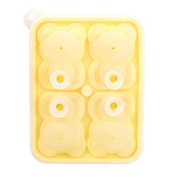 3D Bear Mold for Kids,Ice Cream Molds Reusable Easy Release DIY Ice Cube Molds, Cute Cartoon Ice Cube Maker for Whiskey