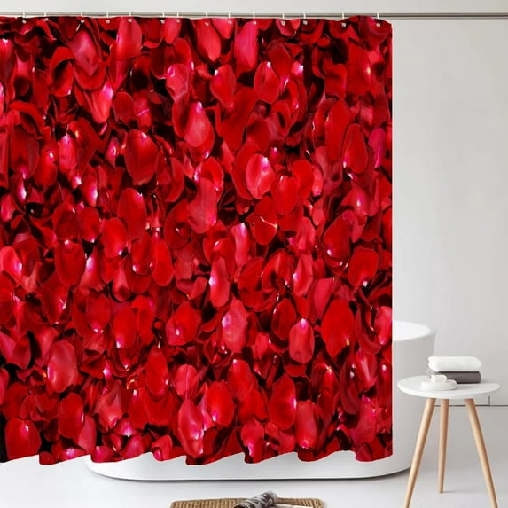 3D Beautiful Rose Flowers Bathroom Shower Curtain Home Decor Curtain Anti-mold Waterproof Shower Curtains With Hook 180x200cm