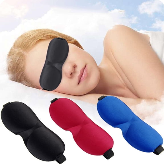 3D Beauty Sleep Eye Masks, 3 Pcs (Blue + Black + Red)3Pcs Shading Sleep to Sleep An Ms Man Sleeping Breathable Protective Eyewear, Easter Mother'S Day Gift Makeup Organizers