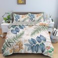 3D Bedding Set Flowers Print Duvet Cover Set with Zipper Closure King