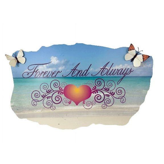 3D Bedroom Wall Decal Sticker For Unisex Custom Designs With 3D Butterfly Beautiful Heart Design With 3D Cute Butterflies - Forver And Always Easily Applied And Removable - Size: 26 In X 24 In