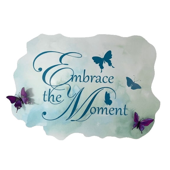 3D Bedroom Wall Decal Sticker For Unisex Custom Designs With 3D Butterfly Beautifull 3D Butterflies On Watercolor Splash - Embrace The Moment Easily Applied And Removable - Size: 30 In X 26 In