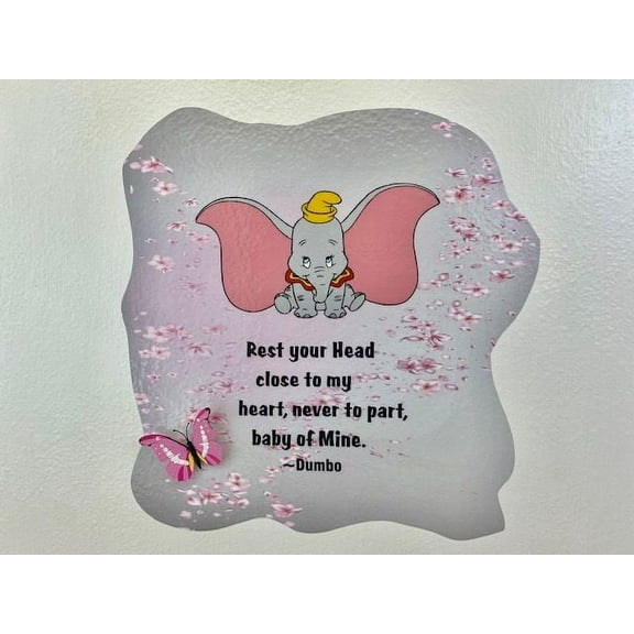 3D Bedroom Wall Decal Sticker For Unisex Custom Designs With 3D Butterfly Cute Little Cartoon Elephant With 3D Butterfly - Baby Of Mine Easily Applied And Removable - Size: 16 In X 26 In