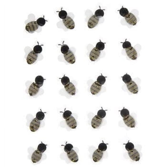 3D Bee Stickers with Attached Wings - 20 Pieces