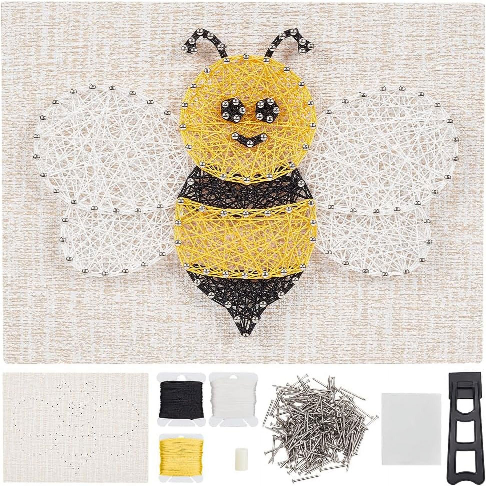 3D Bee String Art Kit Adults Beginners DIY String Arts and Craft Kits ...