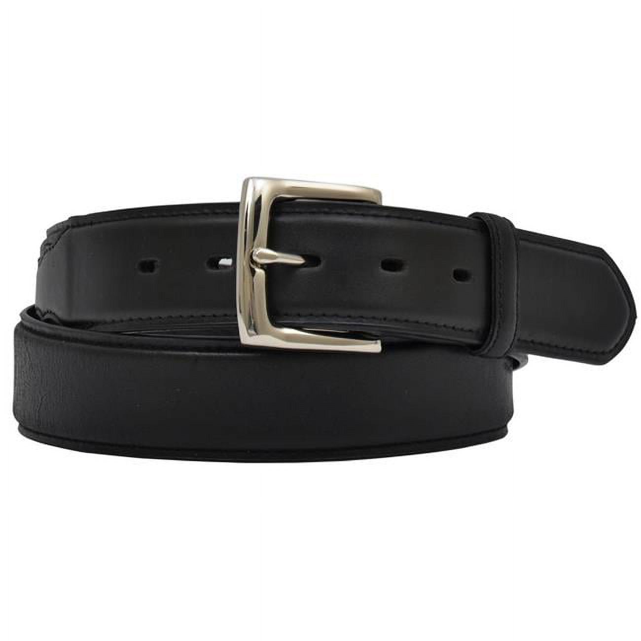W ベルト smooth leather belt　OVY DECi 3D Belt Company Men's Basic Overlay Feathered Edge Belt