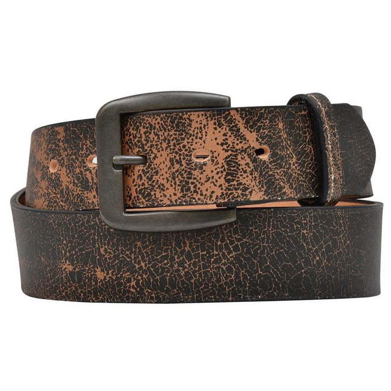 Black crackle leather belt with buckle! Brand new! 3D Belt D1020-36 1.5 in. Coweta with Overlay Crackle Mens  main image 2