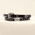 thumbnail image 1 of 3D Belt DH100 Black Leather Oval Longhorn Conchos Hatband Buckle Set - 0.37 in., 1 of 1